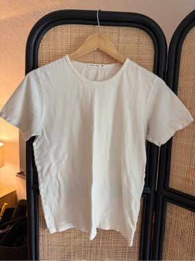 Industry of All Nations Pique Crewneck T Shirt Natural/Undyed XS